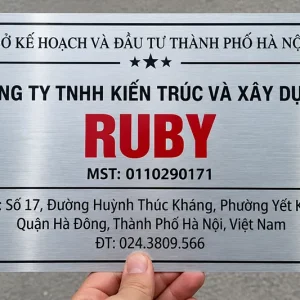 Bảng tên công ty alu