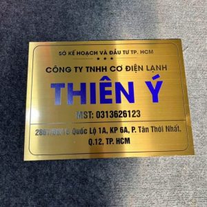 Bảng tên công ty inox