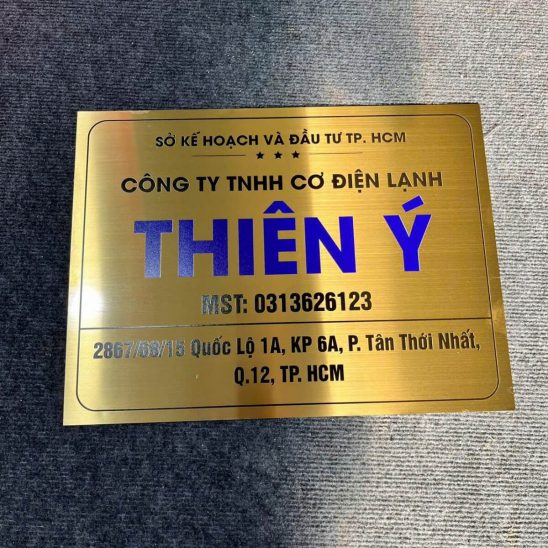 Bảng tên công ty inox