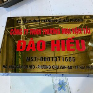 Biển công ty inox 20x30cm - Ảnh 12