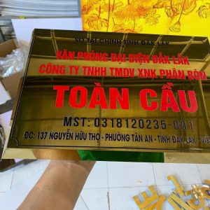 Biển công ty inox 20x30cm - Ảnh 6