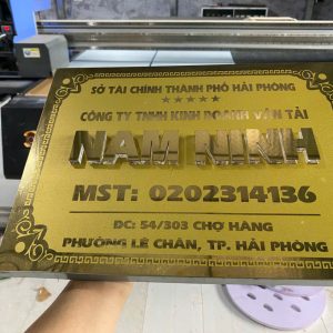 Biển công ty inox 20x30cm - Ảnh 4